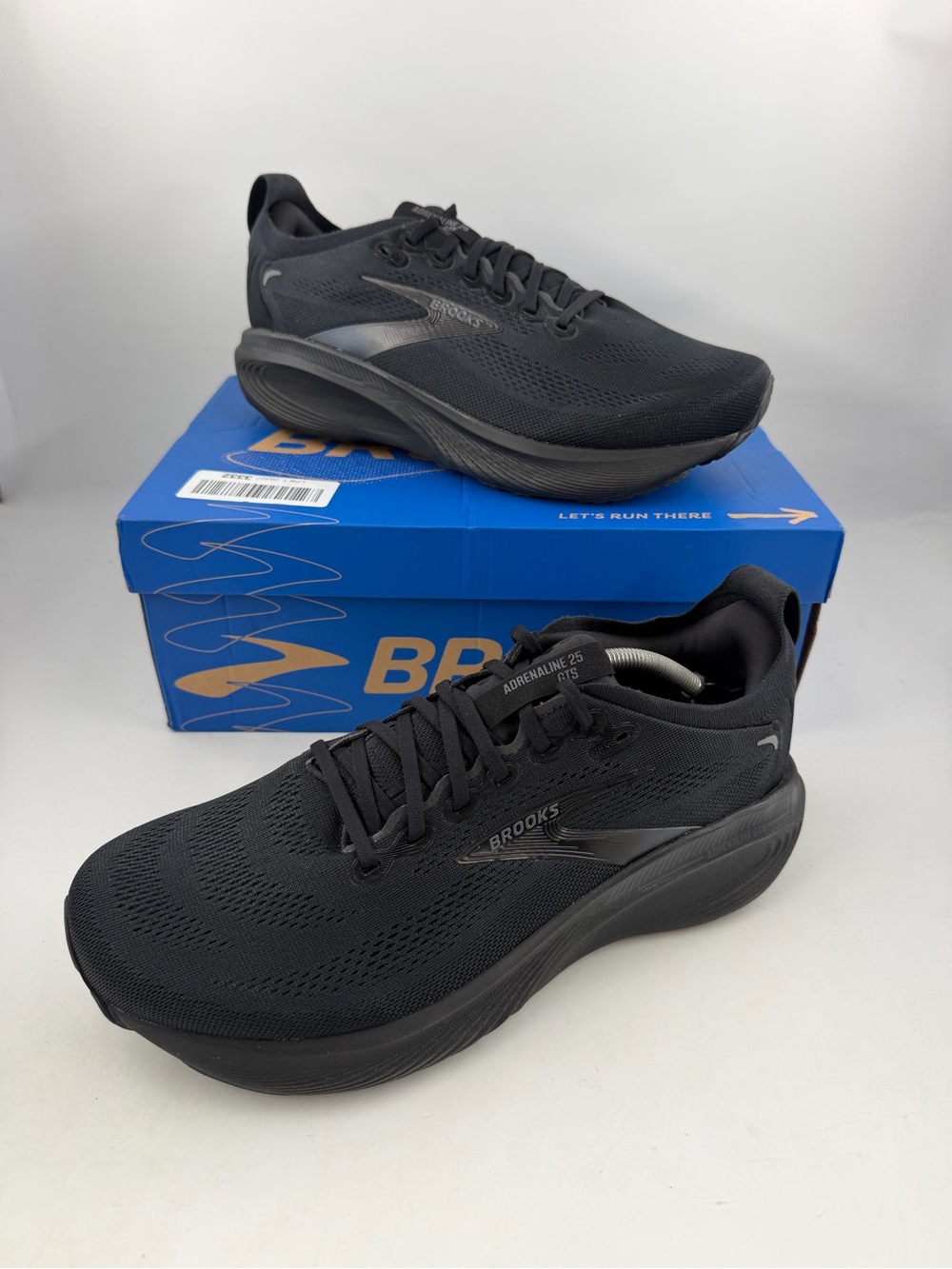 Brooks Men’s Adrenaline GTS 25 - SZ 12 4E Extra Wide- Black Road Running Shoes